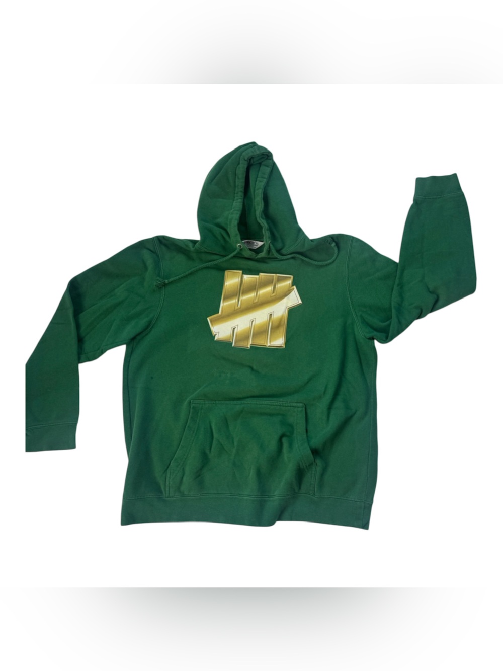 UNDEFEATED Five Strike Logo Hoodie XL Green Gold Streetwear